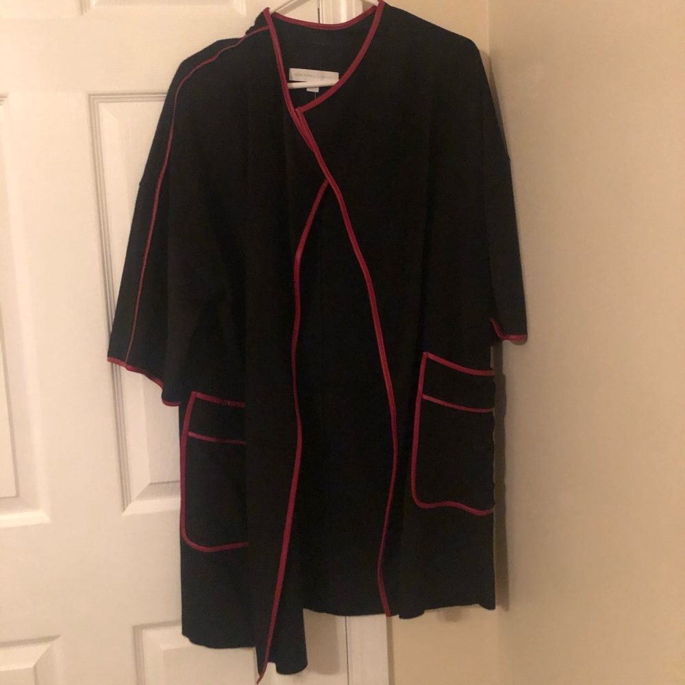 NY&Co Jacket/Coat  Black Red Trim